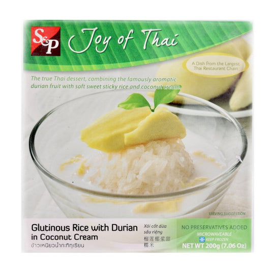S&P Frozen Glutinous Rice with Durian Coconut Cream 200g S&P 榴槤椰漿糯米 (冷凍)
