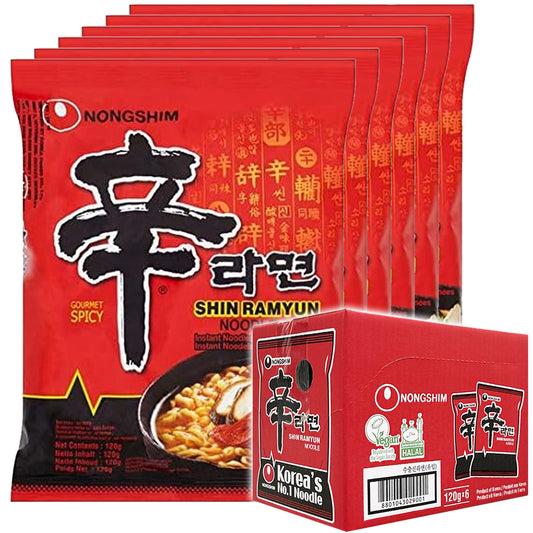 [促銷] 農心 辛辣麵 6x120g Nongshim Shin Ramyun Noodle 6 packs