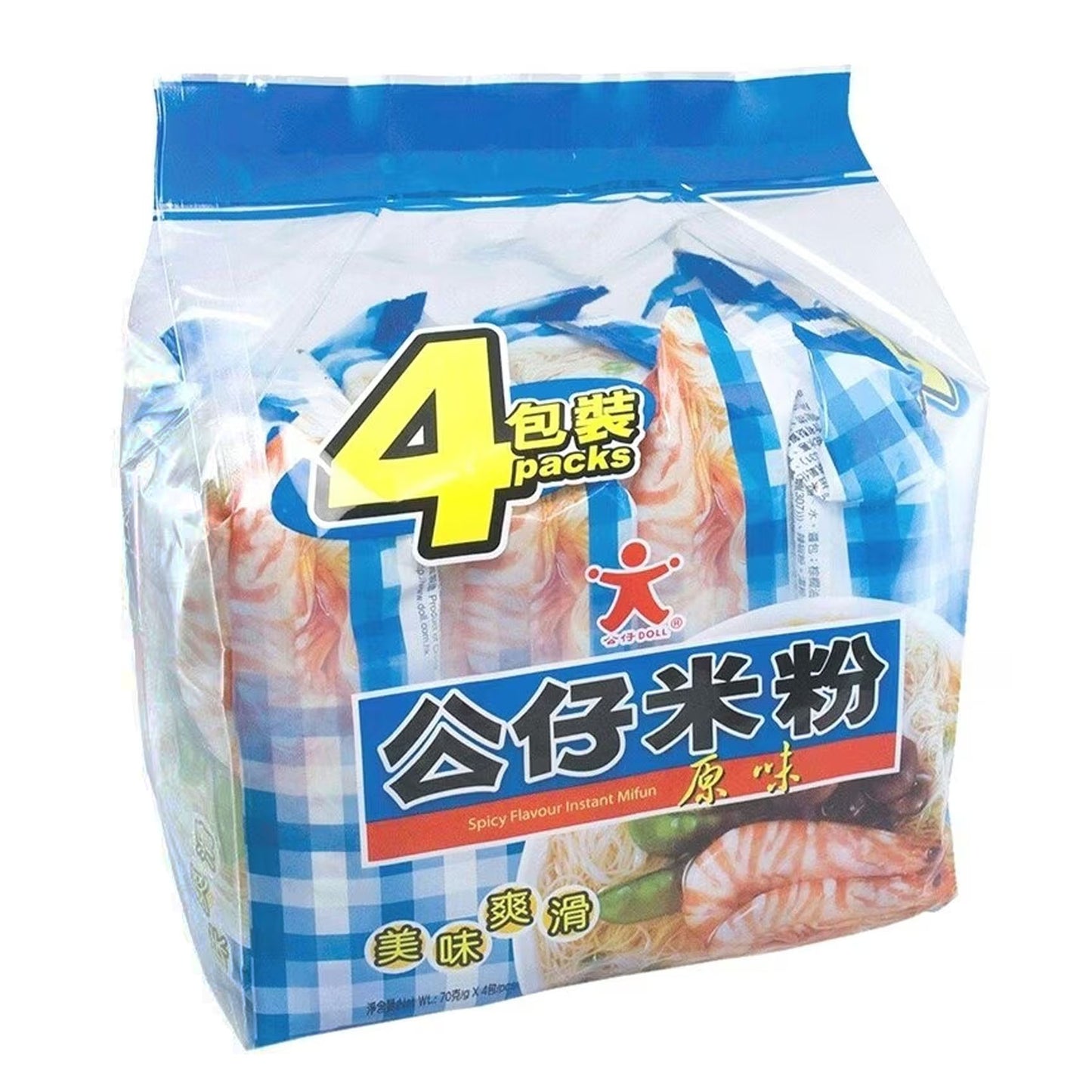[新品] 公仔米粉 原味4包裝 Doll Instant Mifun Spicy Flavour 4 Packs