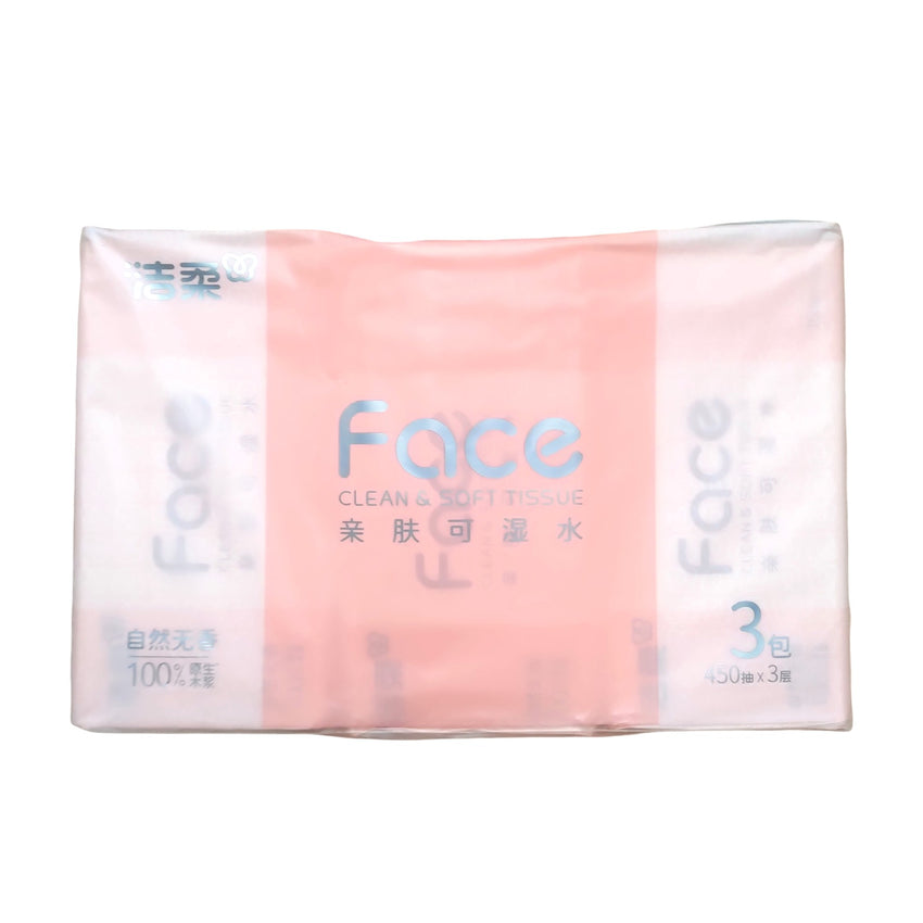 C&S - FACE Clean & Soft Tissue 3 Packs 洁柔 可湿水面纸 3包装