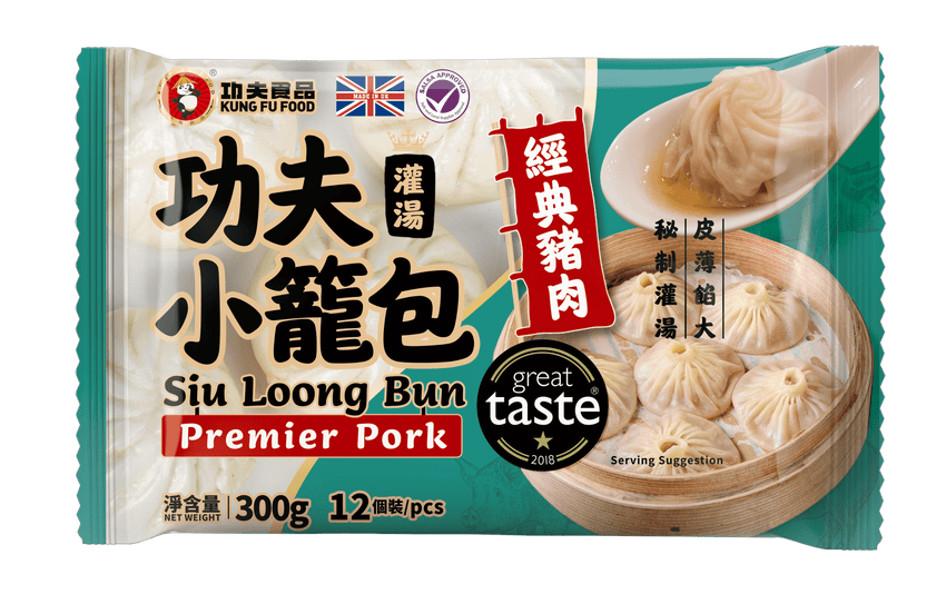 Kung Fu Frozen Pork Siu Loong Bun 300g 功夫 灌汤小笼包 经典猪肉