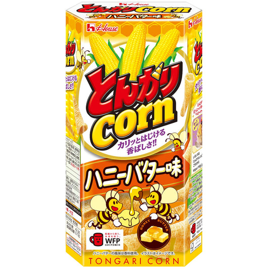 [新品] 日本粟米脆筒 (蜂蜜奶油味) 68g House Tongari Corn Snack (Honey Butter Flavour)