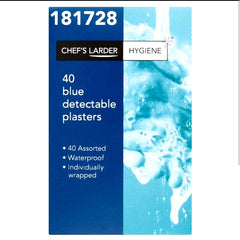 CHEF'S LARDER Blue Detectable Plasters 40pcs 防水膠布