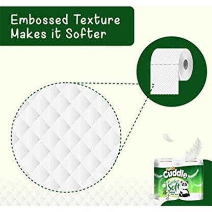 Panda Cuddle Toilet Tissue Rolls 優質衛生紙 4卷裝