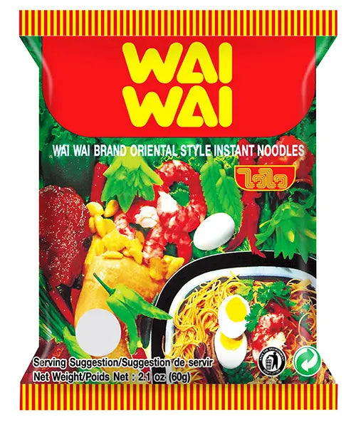 WAI WAI Instant Noodles Oriental Original Flavour 60g WAI WAI 東南亞風味即食湯面