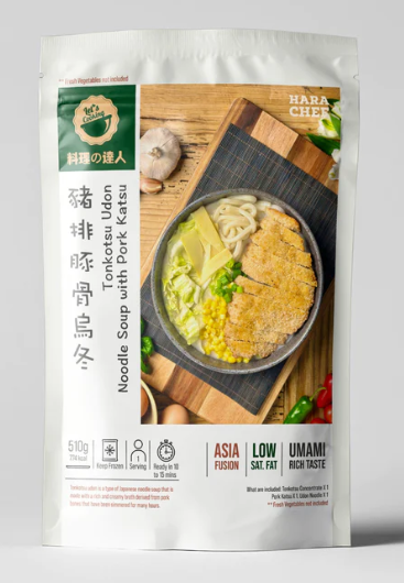 HARA CHEF Tonkotsu Udon Noodle Soup with Pork Katsu 510g 料理之達人 豬排豚骨湯烏冬面