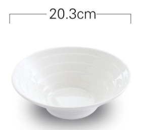 8'' White Ceramic Bowl 8寸純白陶瓷拉面碗 每個