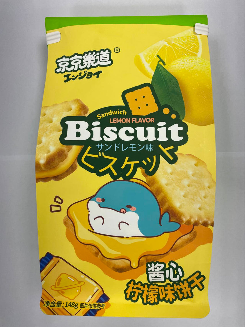 JJLD Sandwich Biscuit Lemon Flavour 148g 京京樂道 醬心檸檬味餅干