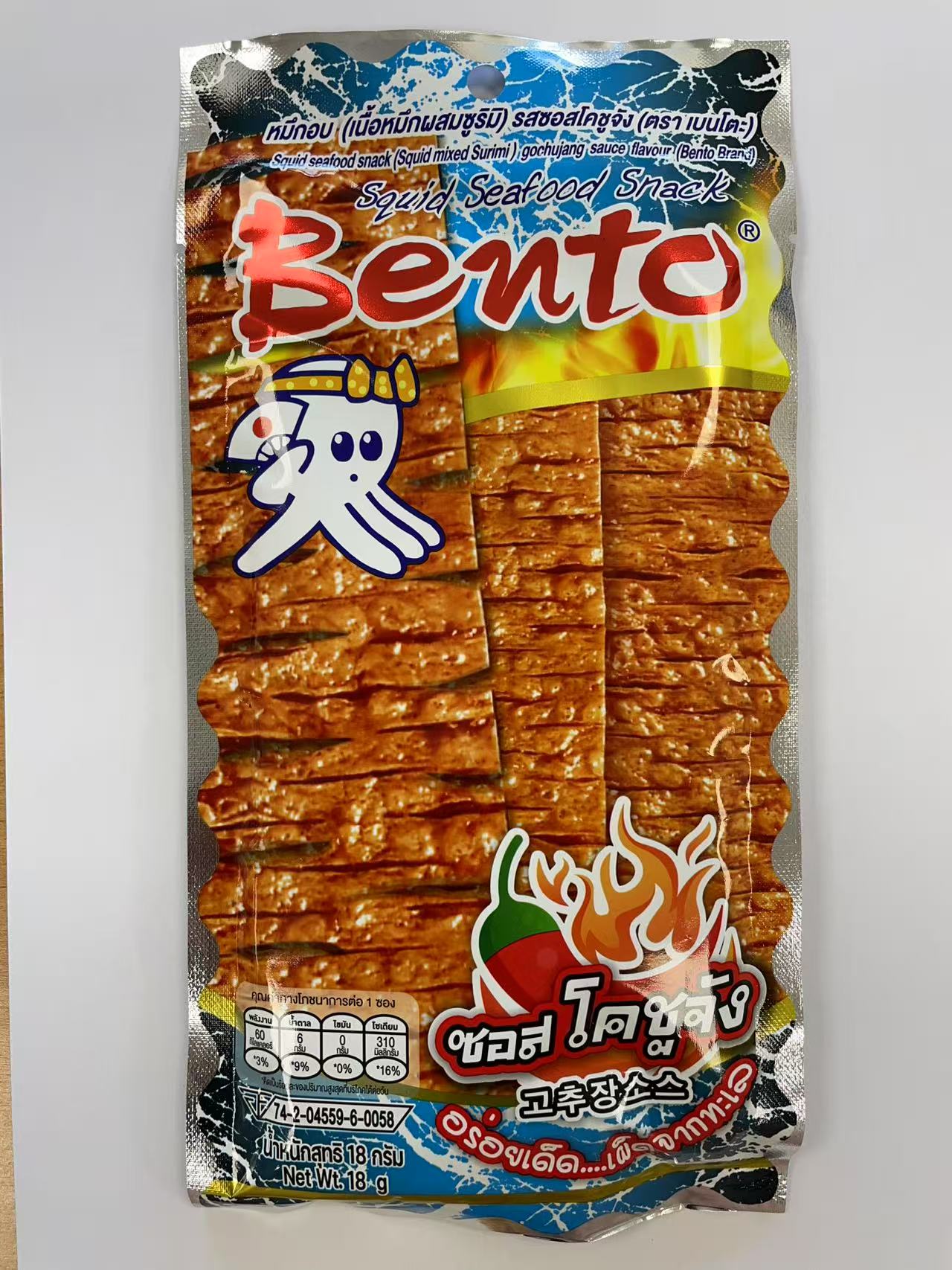 [新品] Bento 韓式辣醬辣味魷魚片 18g Bento Fish Snack Gochujang Sauce Flavour