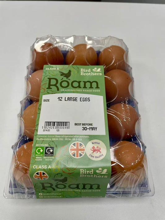 大號走地雞蛋 12隻 LARGE FREE RANGE EGGS (Cambridge Delivery Only)