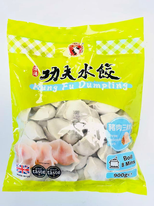 [LIMITED TIME OFFER] 功夫 水餃 豬肉三鮮 900g Kung Fu Three Delicacies Pork Dumplings