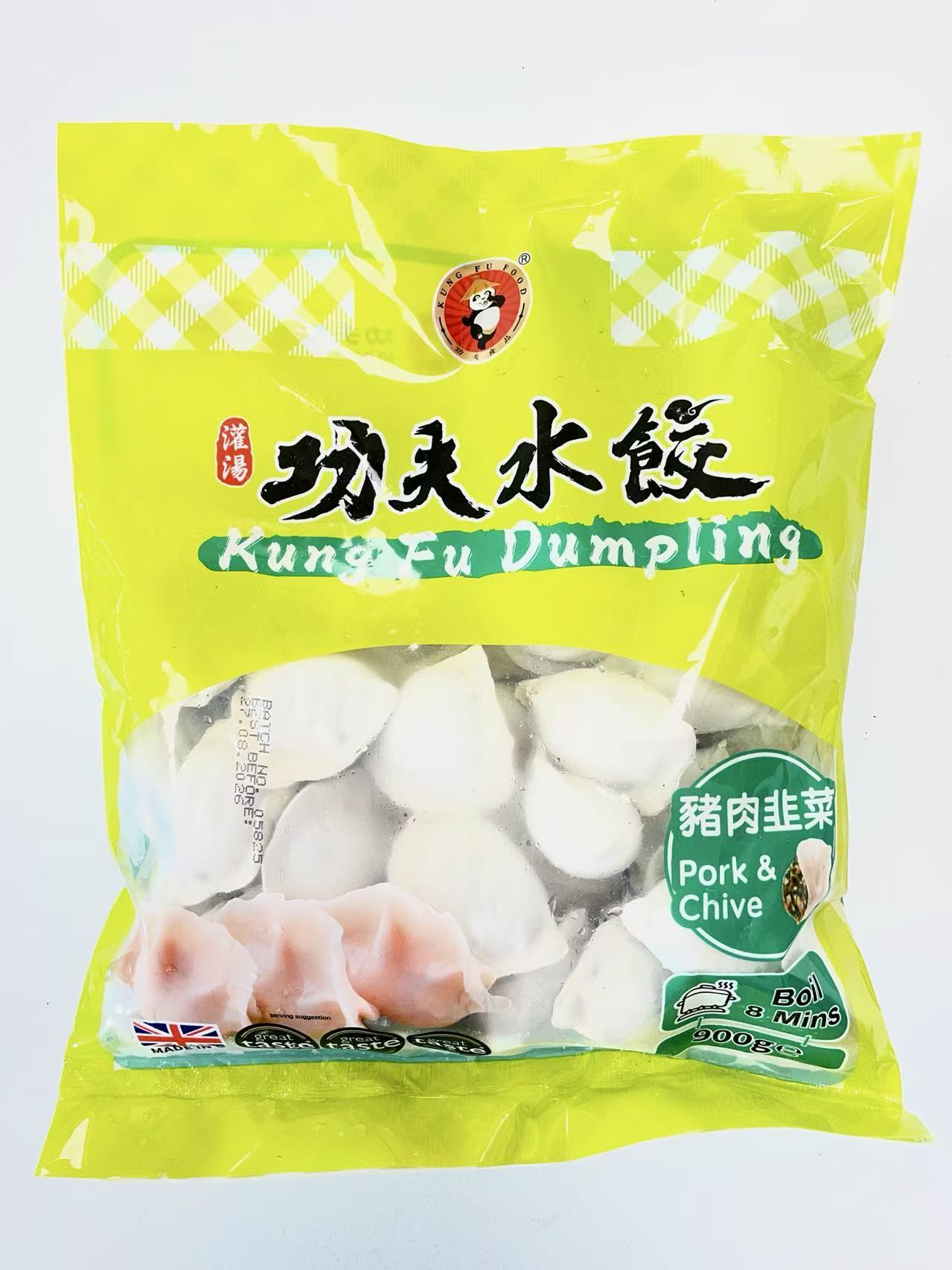 [LIMITED TIME OFFER] 功夫 水餃 豬肉韭菜 900g Kung Fu Pork & Chives Dumplings