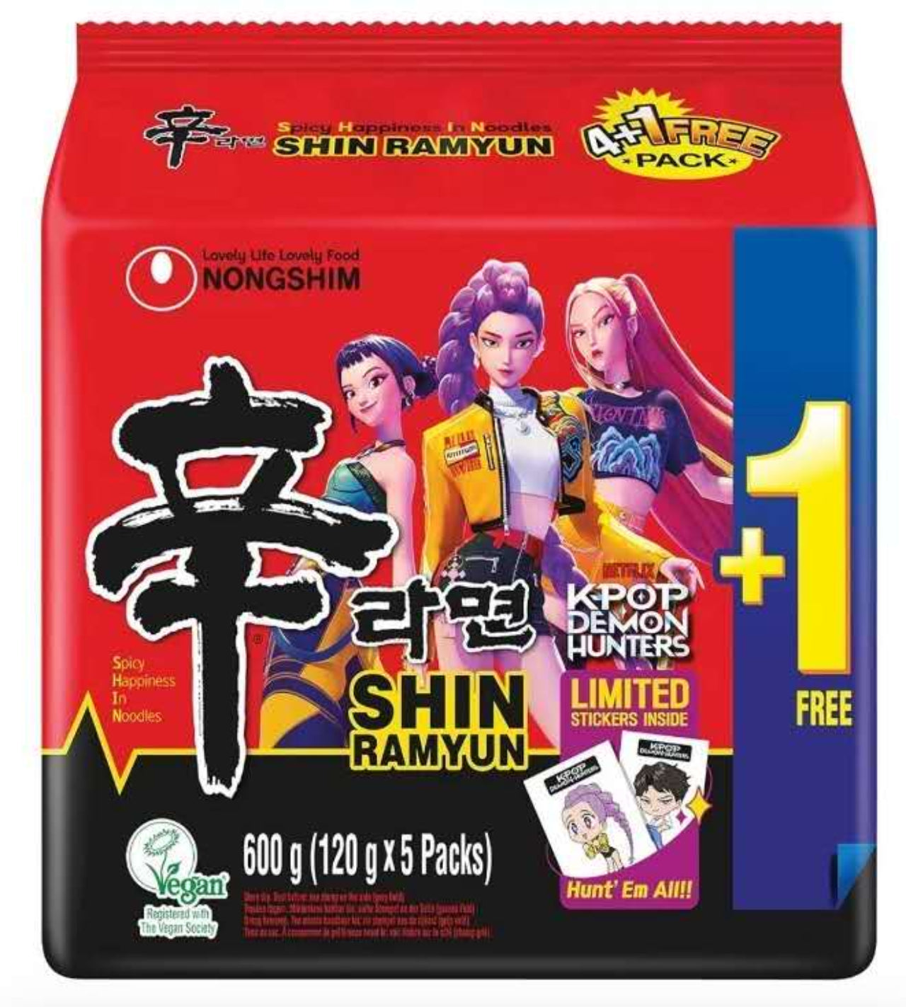 農心 辛辣麵 5包裝 5x120g Nongshim Shin Ramyun