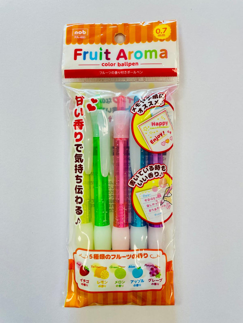 Fruit Aroma Ballpoint Pen 5pc  水果味原子筆 (一套5枝)