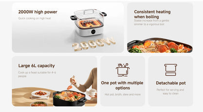 小米 多功能電煮鍋 6L Xiaomi Multifunctional Cooker