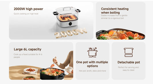 小米 多功能電煮鍋 6L Xiaomi Multifunctional Cooker