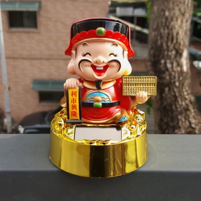 太陽能財神擺設 Solar Fortune God Ornament