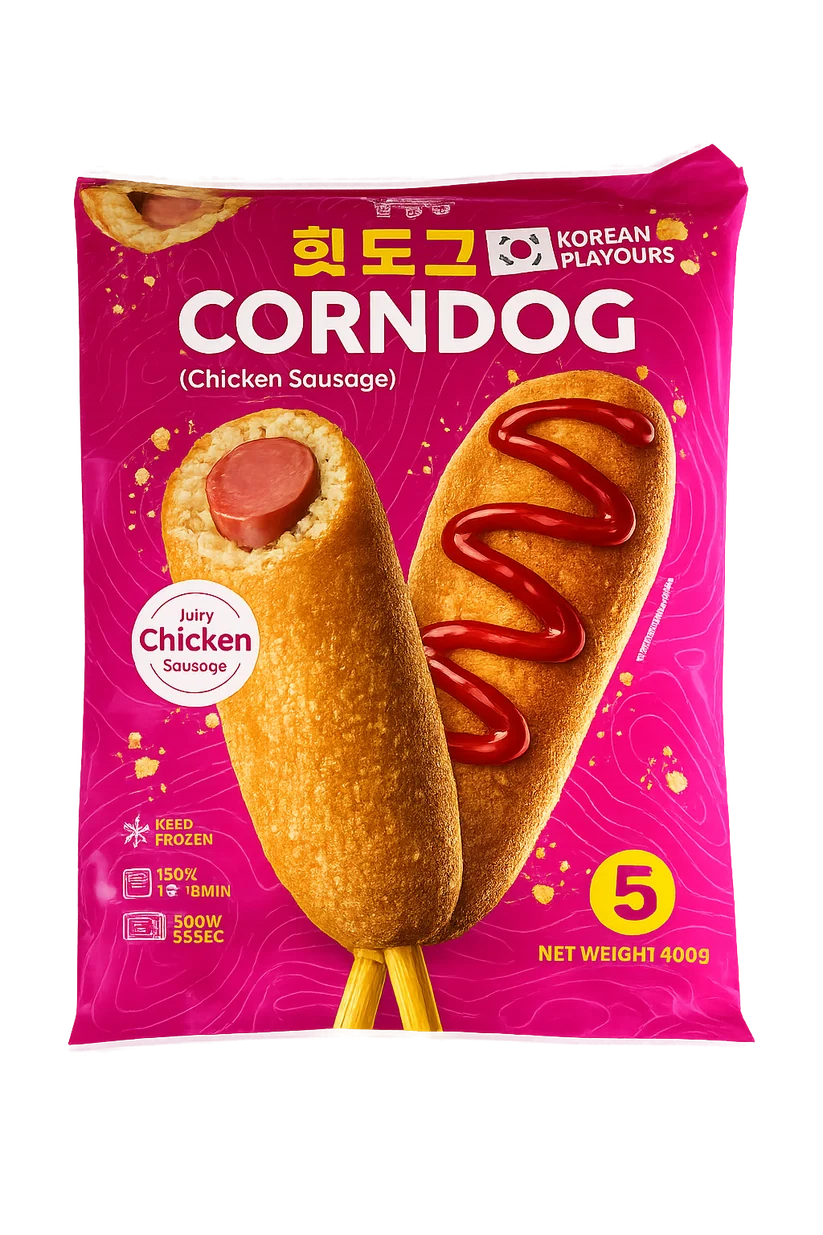 [LIMITED TIME OFFER] HANSS 雞肉熱狗腸 400g HANSS Frozen Cooked Korean-Style Corn Dog with Chicken Sausage