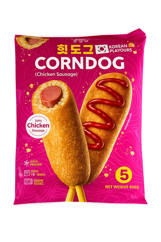 HANSS 雞肉熱狗腸 400g HANSS Frozen Cooked Korean-Style Corn Dog with Chicken Sausage