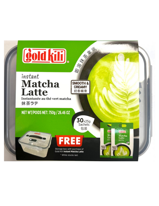 [新品] GOLD KILI 即溶抹茶拿鐵連儲存盒 30x25g GOLD KILI Instant Matcha Latte with free tub