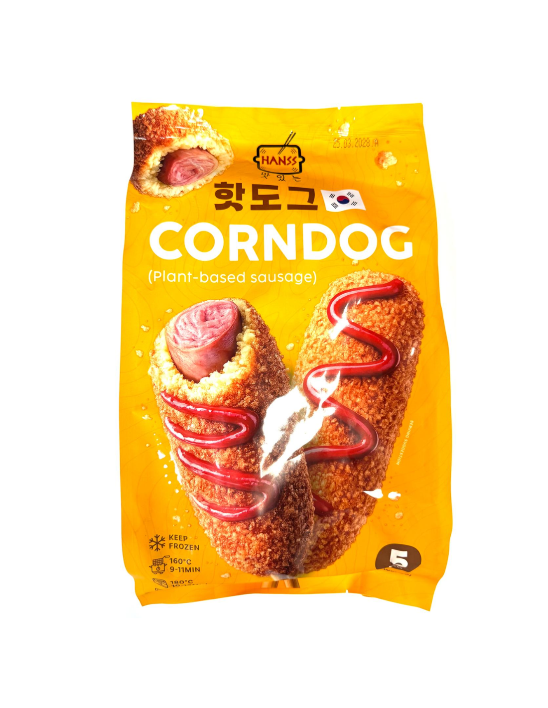 [LIMITED TIME OFFER] HANSS 韓式玉米熱狗(植物肉香腸) 400g HANSS Frozen Corn Dog (Plant-Based Sausage)