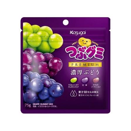 [新品] 春日井 葡萄味軟糖75g KASUGAI-TSUBU GUMMY PREMIUM RICH GRAPE
