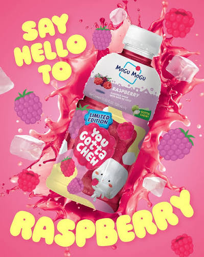Mogu Mogu Drink - Raspberry Flavour 320ml Mogu Mogu 紅莓味飲料