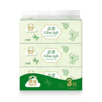 洁云 親柔面巾纸 3連包 FDA Soft Tissue 3 Packs