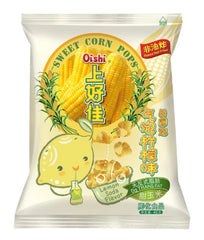 [ Sale ] Oishi Sweet Corn Pops Lemon Soda 80g 上好佳 田园泡 氣泡檸檬口味