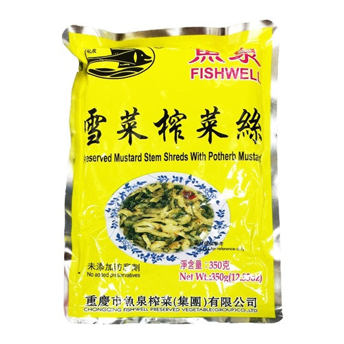 鱼泉 雪菜榨菜丝 80g FW Preserved Mustard Stem Shreds with Potherb Mustard