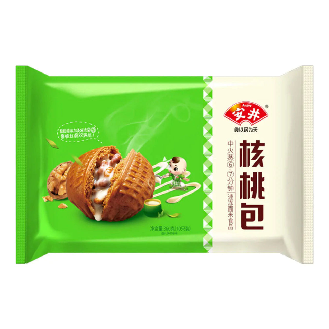 Anjoy Walnut Bun 360g 安井 核桃包