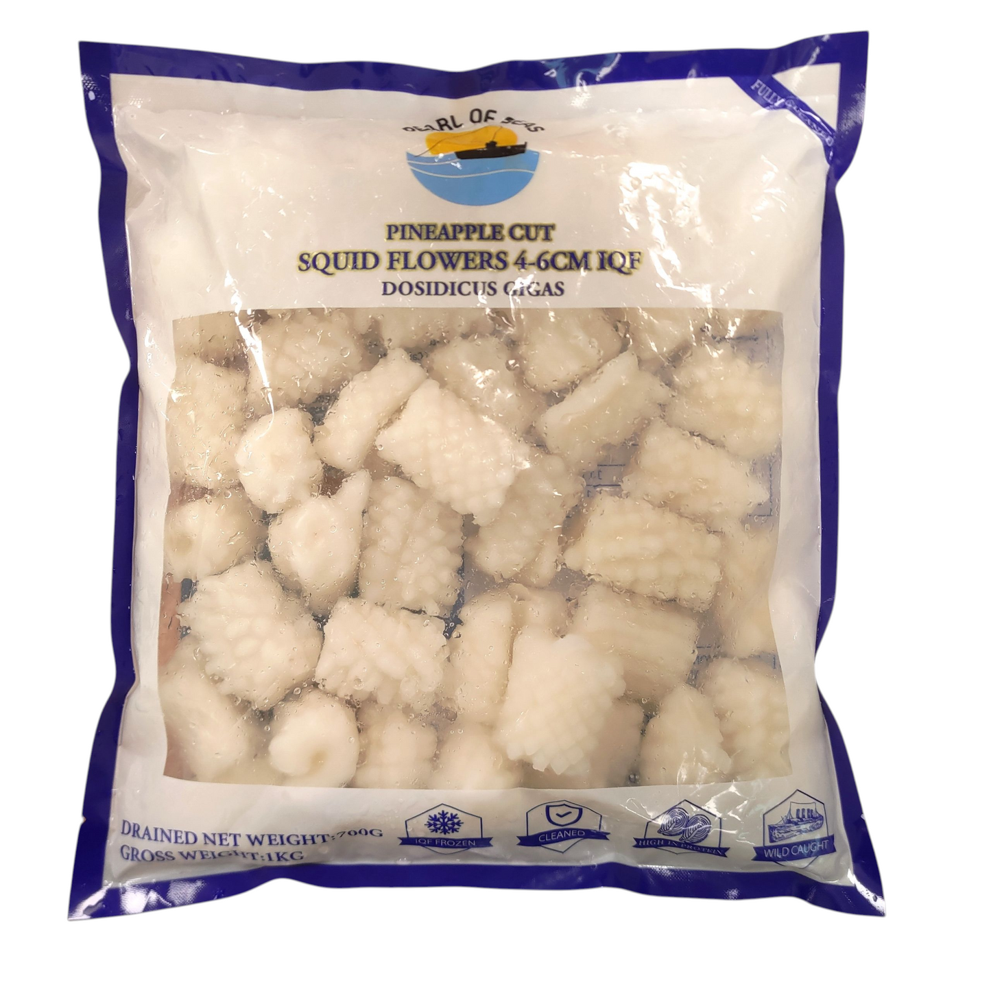 [新品] 鎅花魷魚 1kg (net 700g) POS Pineapple Cut Squid Flowers