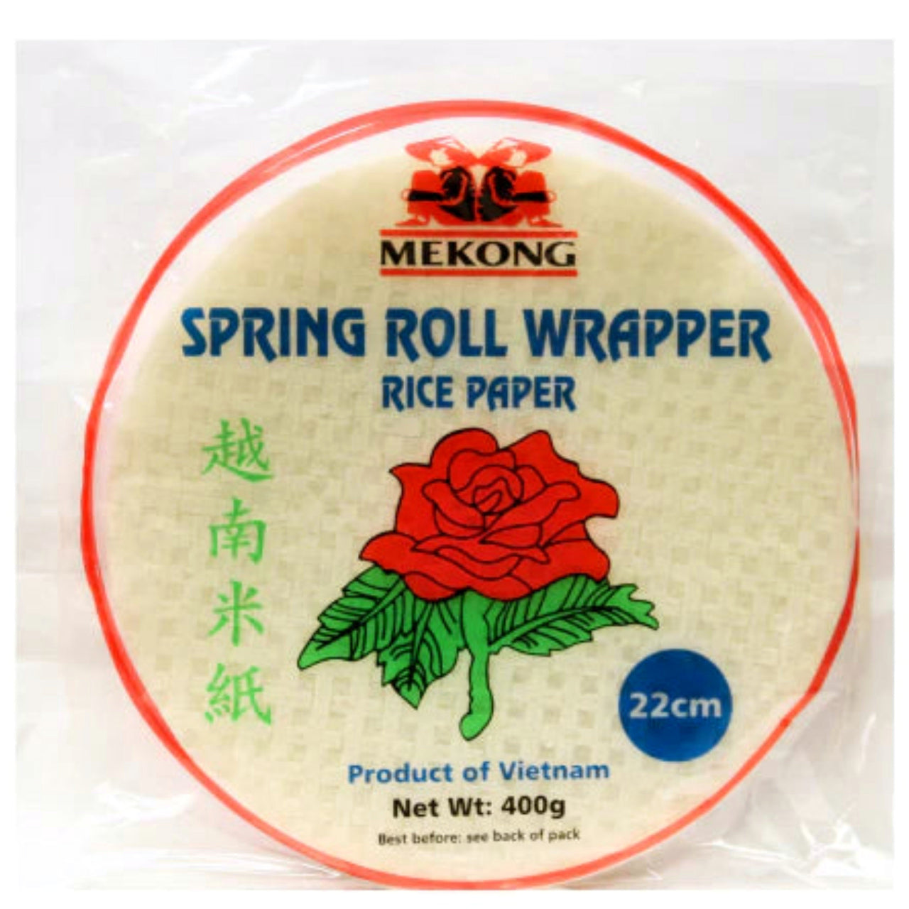 越南 特級米紙(春卷皮) 22cm 400g Mekong Rice Paper