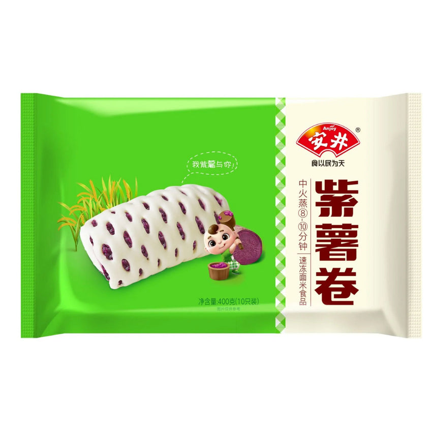 [新品] Anjoy Purple Sweet Potato Roll 400g 安井 紫薯卷