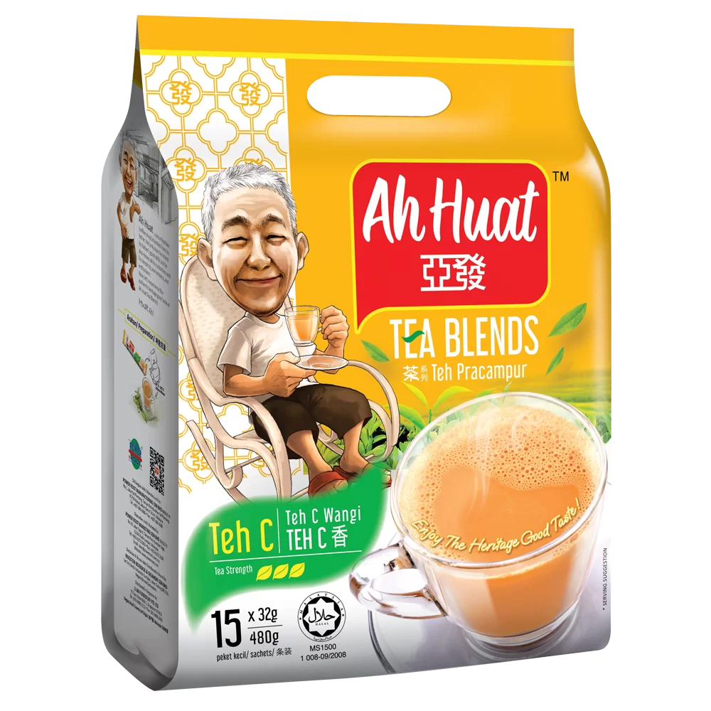 [新品] 亞發三合一奶茶C香 480g Ah Huat Teh C Tea 3 in 1 15x32g