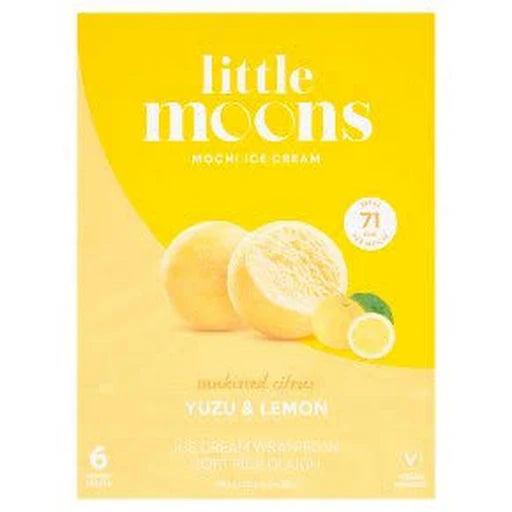 Little Moons Ice Cream Mochi - Yuzu & Lemon 6x32g 小月亮 冰淇淋糯米糍 - 柚子檸檬 ( Cambridge Delivery Only )