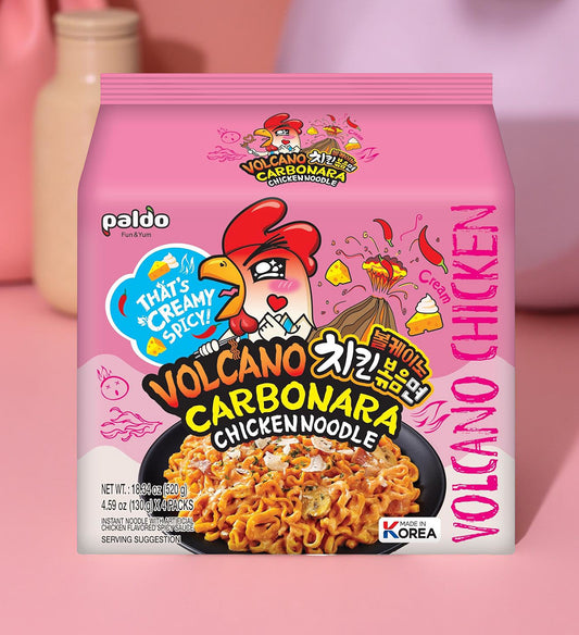 [新品] PALDO 卡邦尼辣雞麵 4包裝 520g PALDO Volcano Carbonara Chicken Noodle
