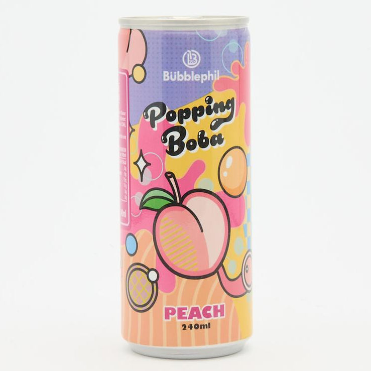 [促銷] Bubblephil 水蜜桃乳酸爆爆珠氣泡飲 240ml Bubblephil Peach Yogurt Sparkling Popping Boba