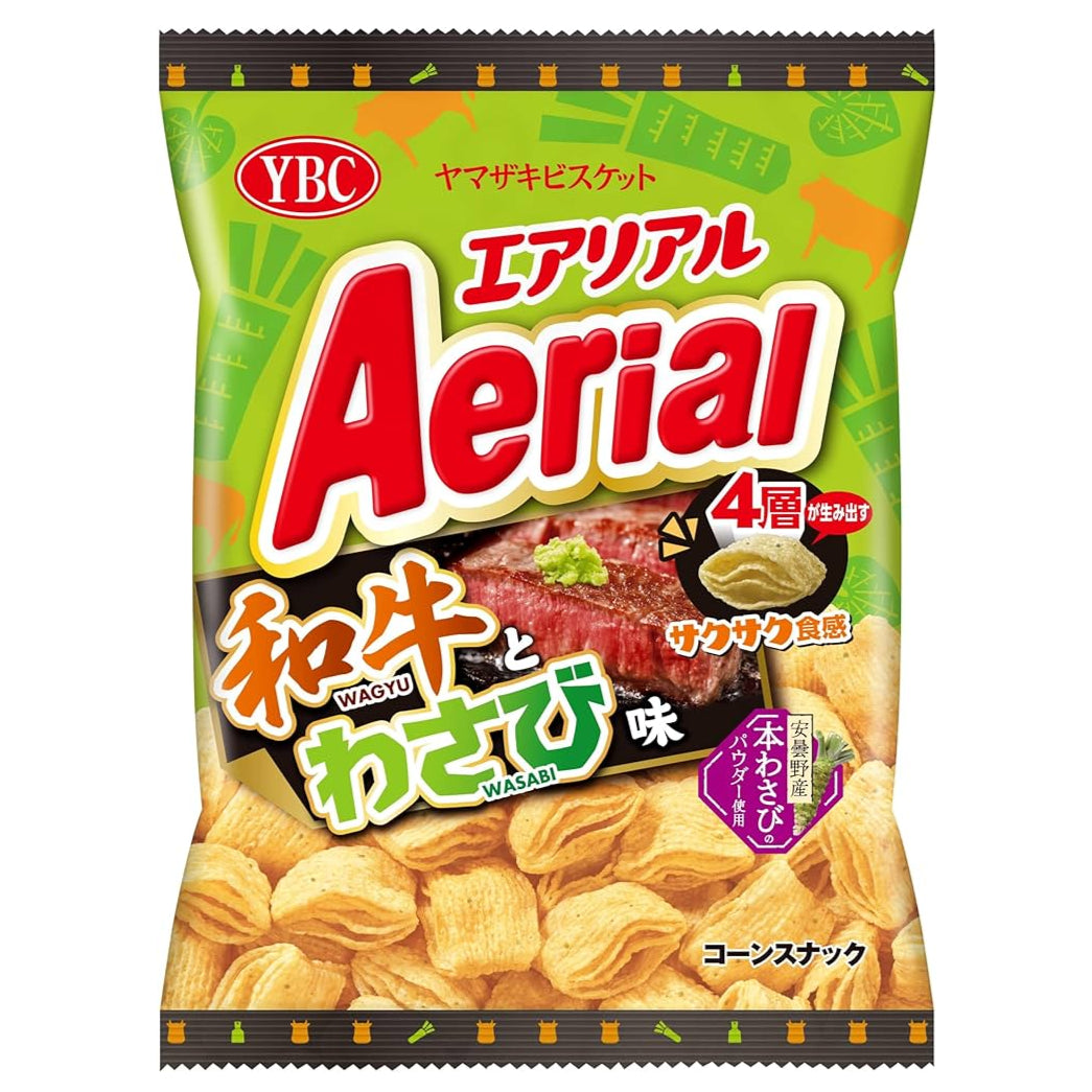 [新品] 日本4層粟米脆脆(和牛芥末味) 65g Aerial Corn Wagyu & Wasabi Flavour