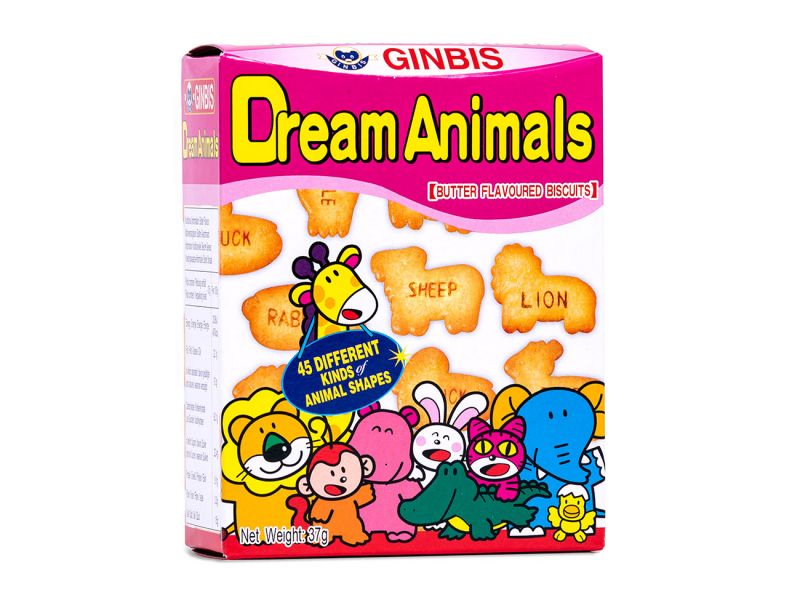 Ginbis Dream Animals Biscuits Butter Flav 37g 金必氏 動物饼 牛油味