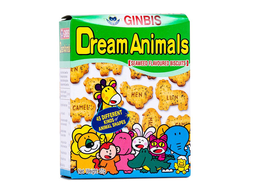 Ginbis Dream Animals Biscuits Seaweed Flav 37g 金必氏 動物饼 紫菜味