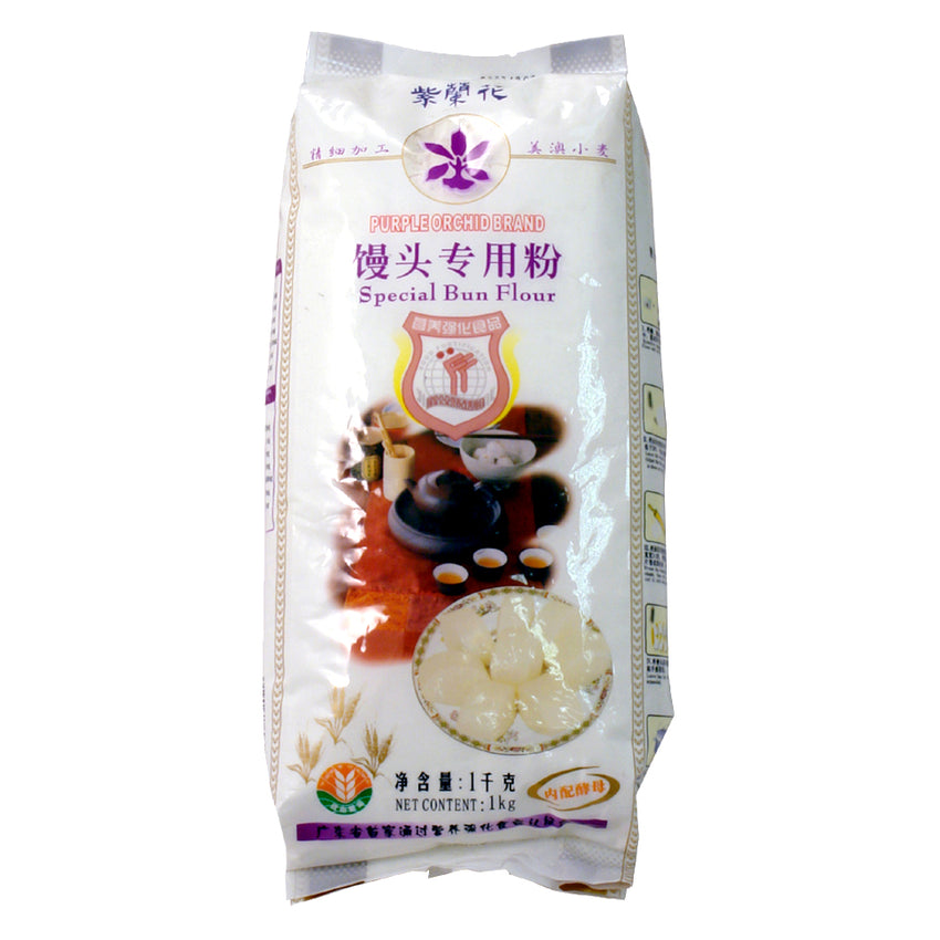 PO Special Bun Flour 1kg 紫兰花 底筋小麦粉 ( 馒头专用粉 )
