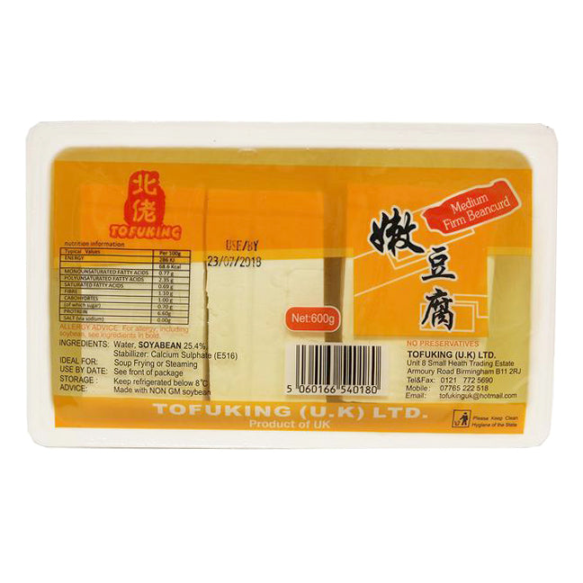 ToFuKing Medium Firm Tofu 600g 北佬 嫩豆腐