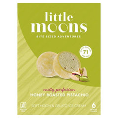 Little Moons Ice Cream Mochi - Honey Roasted Pistachio 6x32g 小月亮 冰淇淋糯米糍 - 开心果 ( Cambridge Delivery Only )