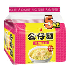 [促銷] Doll Noodle Shrimp Wonton Flavour 5x100g 公仔面 虾肉雲吞味5连包