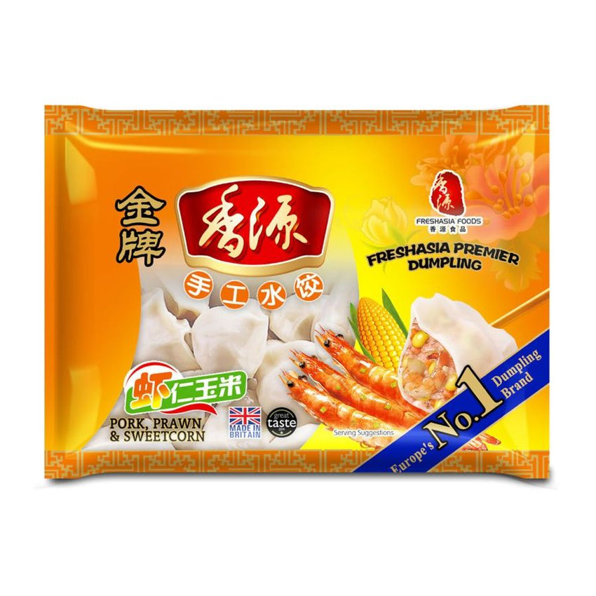 FA Pork Prawn & Sweetcorn Dumplings 400g 香源 金牌 虾仁玉米水饺