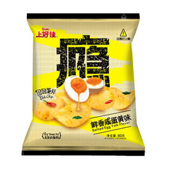 Oishi Potato Chips Salted Egg Yolk 60g 上好佳 薯片 鲜香咸蛋黄味