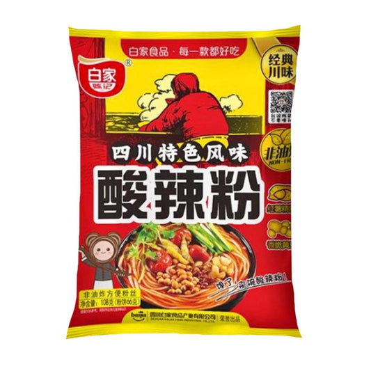 BJ Potato Vermicelli-Sour Hot 105g 白家 袋装红薯粉丝 酸辣粉