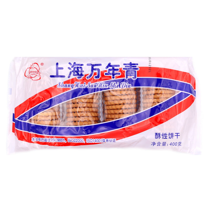 SanNiu Cookies - Original Flavour 400g 三牛 万年青 酥性饼干