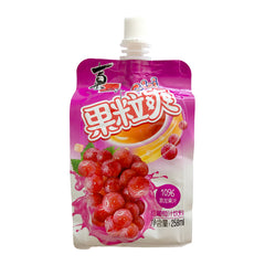 Strong Fruit Flavored Drink - Red Grape 258ml 喜之郎 果粒爽 - 红葡萄汁